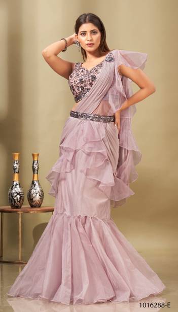 Dn 1016288 By Amoha Designer Partywear Readymade Saree Collection